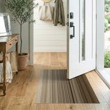 Gradient Vertical Stripe Brown Tan Area Rug