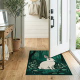 Enchanted Forest White Rabbit Area Rug