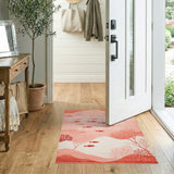 Red Fish Coral Area Rug
