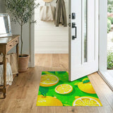 Zesty Lemon Slices Fruit Pattern Area Rug