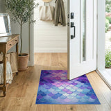 Mermaid Scale Watercolor Area Rug