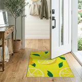 Sunny Lemon Slice Fruit Pattern Fruit Pattern Area Rug