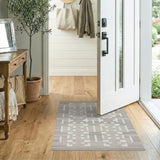 Geometric Modern Grey Geometric Block Area Rug