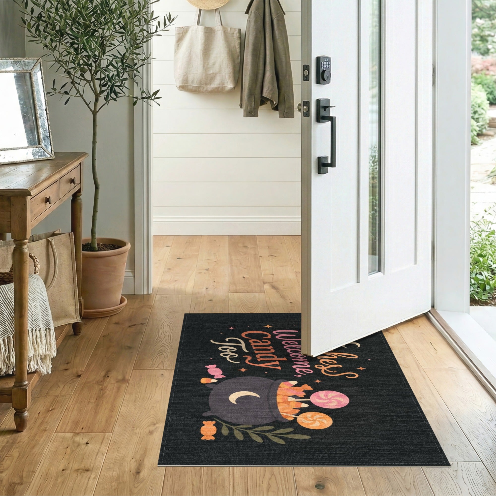 Witches Welcome Candy Cauldron Area Rug