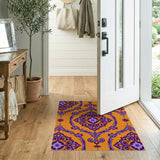 Orange Purple Persian Medallion Area Rug