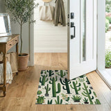 Whimsical Cactus Succulent Pattern Rug