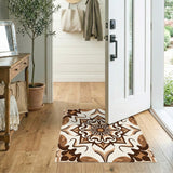 Brown Tan Traditional Persian Medallion Area Rug