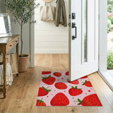 Strawberry Fruit Pattern Fruit Pattern Area Rug