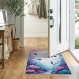 Enchanted Mermaid Lagoon Watercolor Area Rug