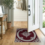 Red Ornate Maroon Traditional Persian Area Rug