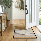 Oryx Silhouette Desert Mountains Rug
