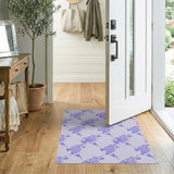 Purple Purple Abstract Organic Shapes Area Rug