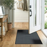 Modern Black White Halftone Geometric Rug