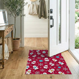Festive Snowmen Snowflakes Area Rug