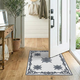 Ornate Grey Starburst Medallion Rug