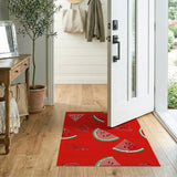 Fruit Pattern Multi-color and Patterns Watermelon Slices Fruit Pattern Area Rug