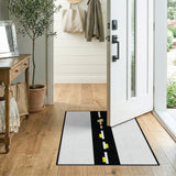 Yellow Lane Highway Geometric Area Rug