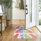 Rainbow Pets Kids Washable Area Rug