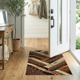 Tribal Geometric Endless Stairs Area Rug
