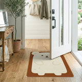 Cute Bear on Toast Kids Cartoon Rug
