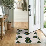 Beige Starburst Geometric Area Rug
