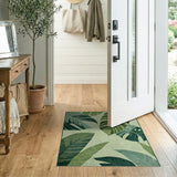 Lush Green Lush Monstera Leaf Green Area Rug