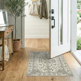 Elegant Beige Persian Floral Area Rug
