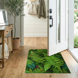 Lush Green Fern Grove Area Rug