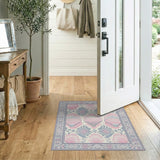 Blush Pink Seashell Coastal Beach Rug