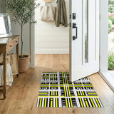 Geometric Modern Yellow Bold Yellow Black Geometric Area Rug