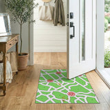 Green Maze Treasure Hunt Area Rug