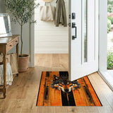 Cyber Wolf Geometric Orange Area Rug