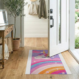 Kids Cartoon Multi-color and Patterns Magical Unicorn Rainbow Kids Area Rug