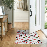 Festive Snowman Christmas Pattern Area Rug