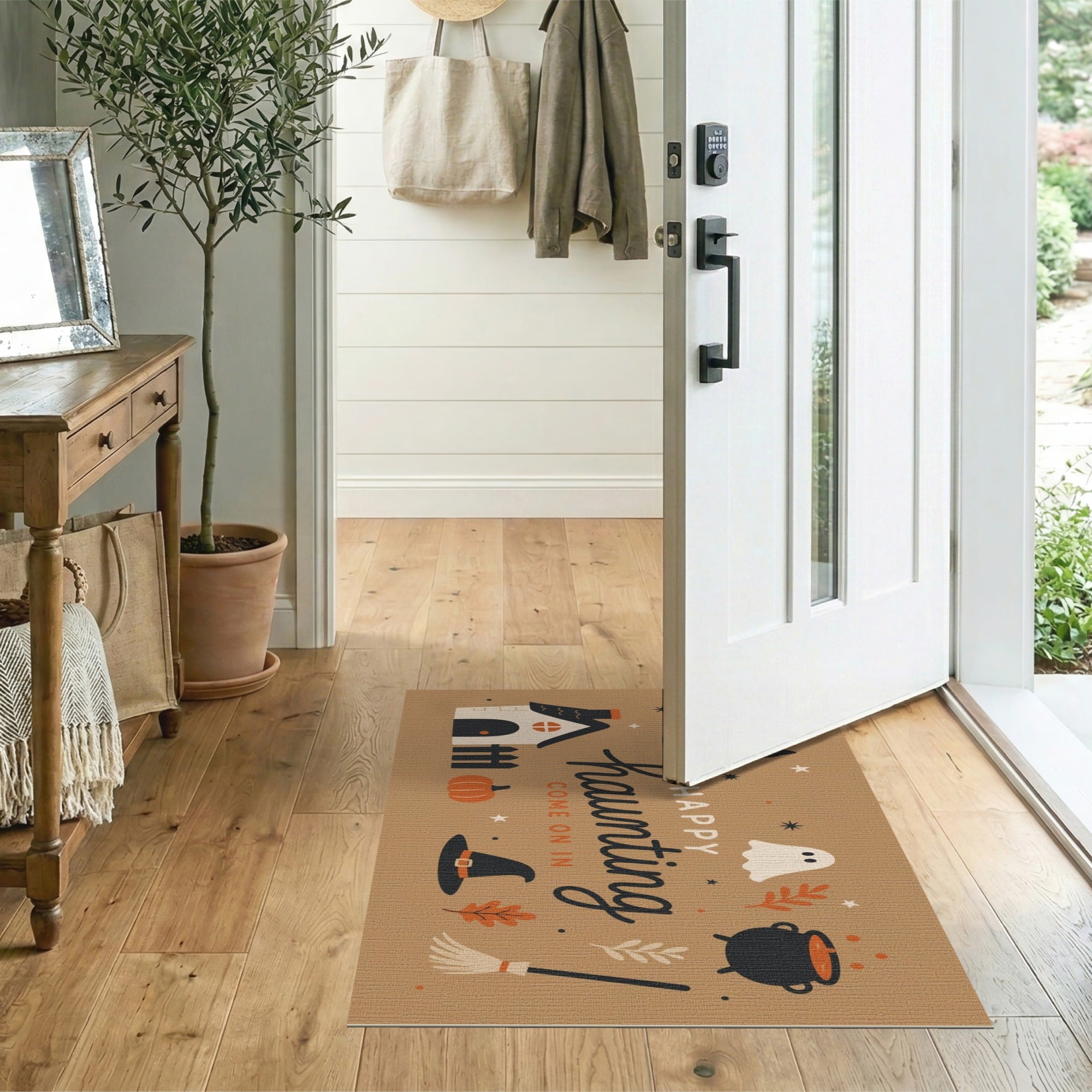 Happy Haunting Halloween Brown Rug