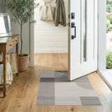 Geometric Modern Grey Geometric Abstract Area Rug