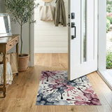 Abstract Pink Purple Watercolor Splash Area Rug