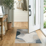 Abstract Area Grey Fluid Grey Abstract Area Rug