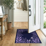 Purple Moonlit Vine Floral Area Rug