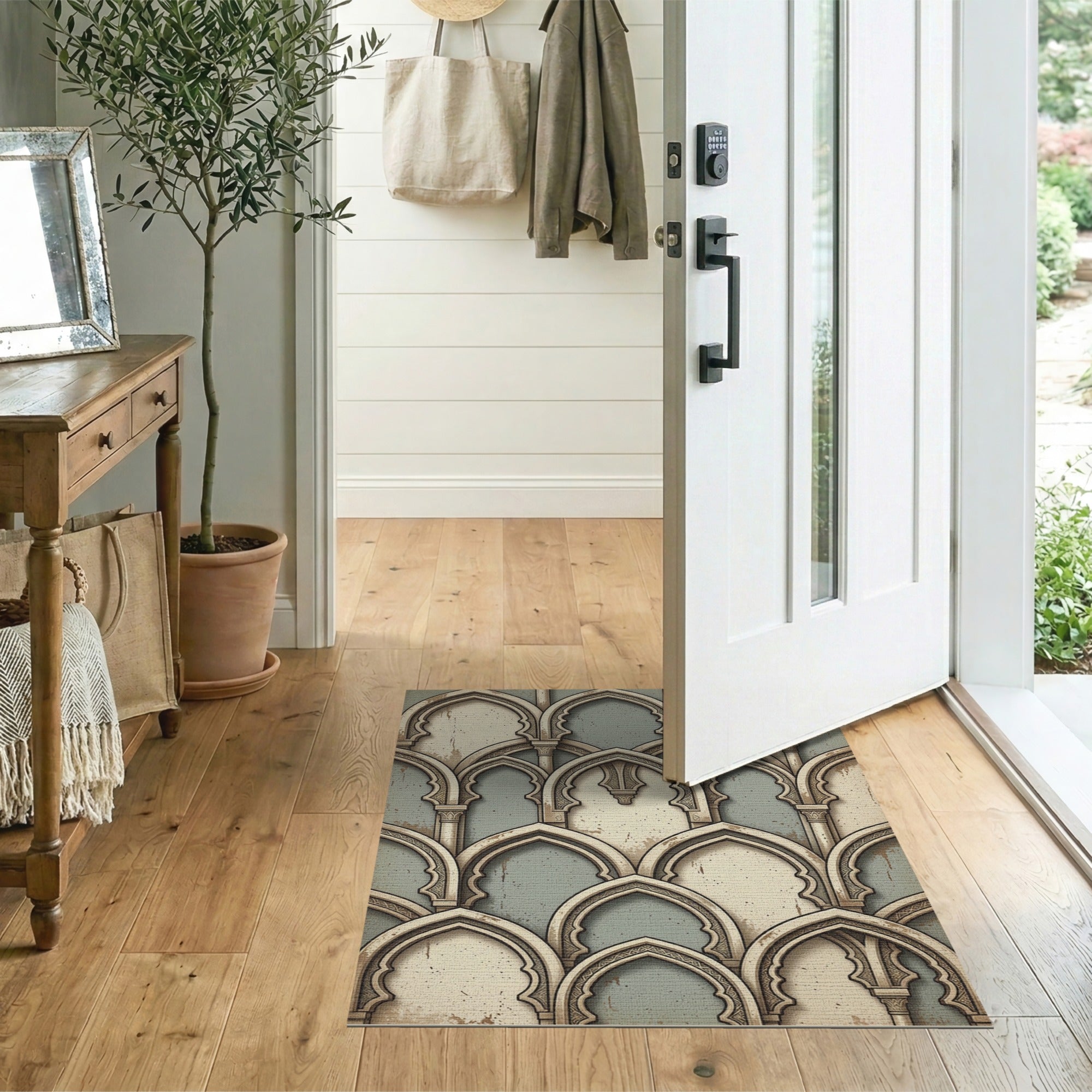 Distressed Moroccan Archway Vintage Rug