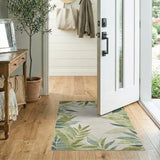 Green Lush Green Leaf Abstract Area Rug