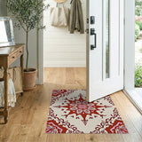 Traditional Persian Ornate Red Mandala Persian Area Rug