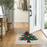 Festive Christmas Tree Cutout Area Rug