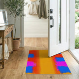 Vibrant Multi-color and Patterns Vibrant Multi-Color Geometric Abstract Area Rug