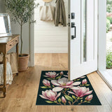Pink Magnolia Blossoms Area Rug