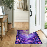Enchanted Purple Forest Castle Path Rug