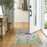 Vintage Purple Daisy Meadow Area Rug