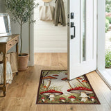 Whimsical Mushroom Forest Tapestry Rug