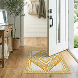 Ornate Gold Filigree Persian Area Rug