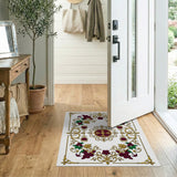 Ornate Grape Vine Wine Glass Area Rug